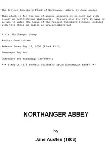 Cover of Northanger Abbey