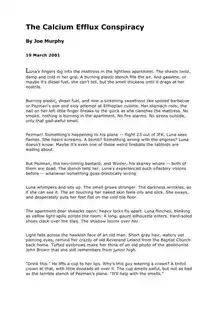 Cover of The Calcium Efflux Conspiracy